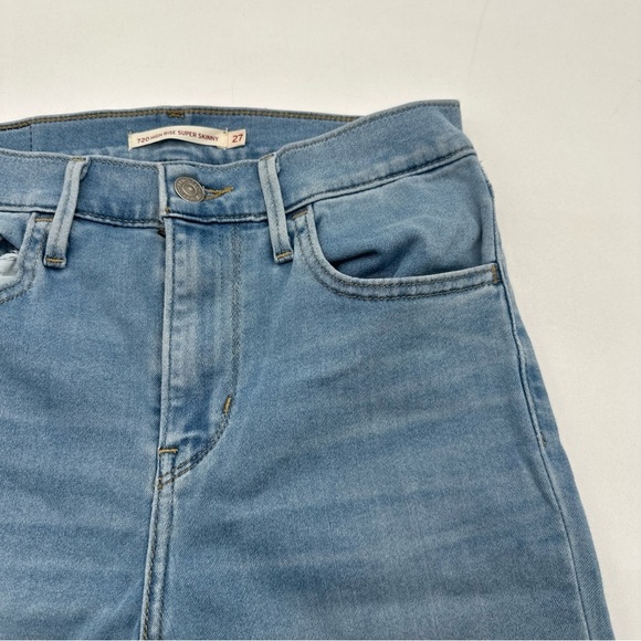 Levi’s Womens 720 High Rise Super Skinny Medium Wash Size 27 Stretch Jeans Levis - Picture 3 of 14